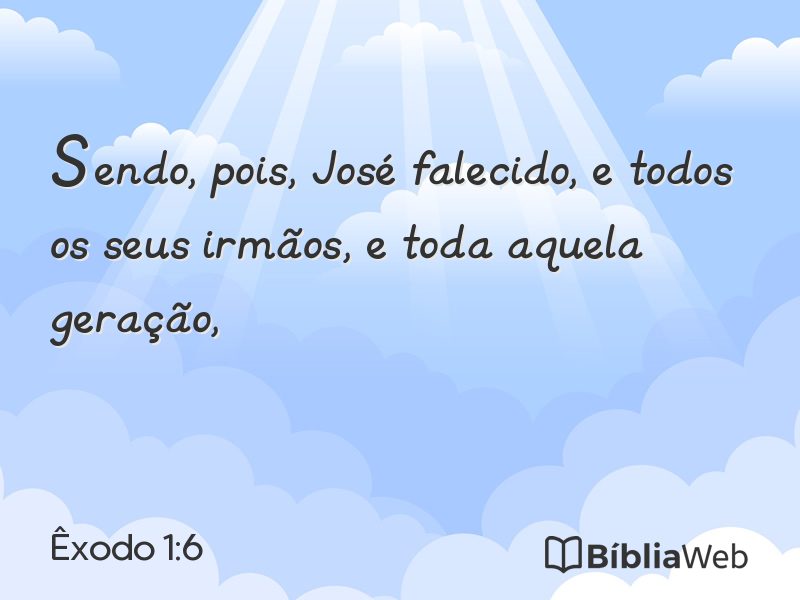 Êxodo 1:6 em imagem para compartilhar