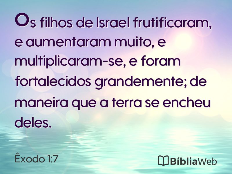 Êxodo 1:7 em imagem para compartilhar