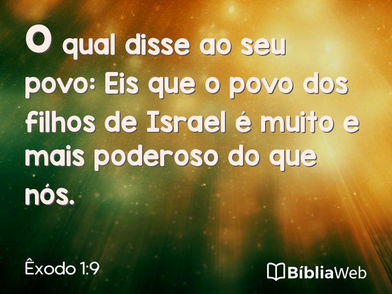 Êxodo 1:9 em imagem para compartilhar
