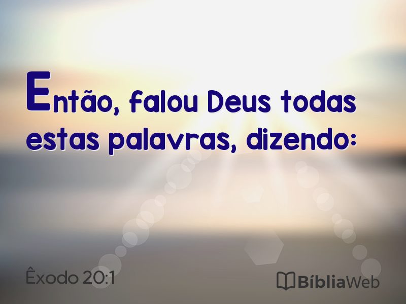 Êxodo 20:1 em imagem para compartilhar