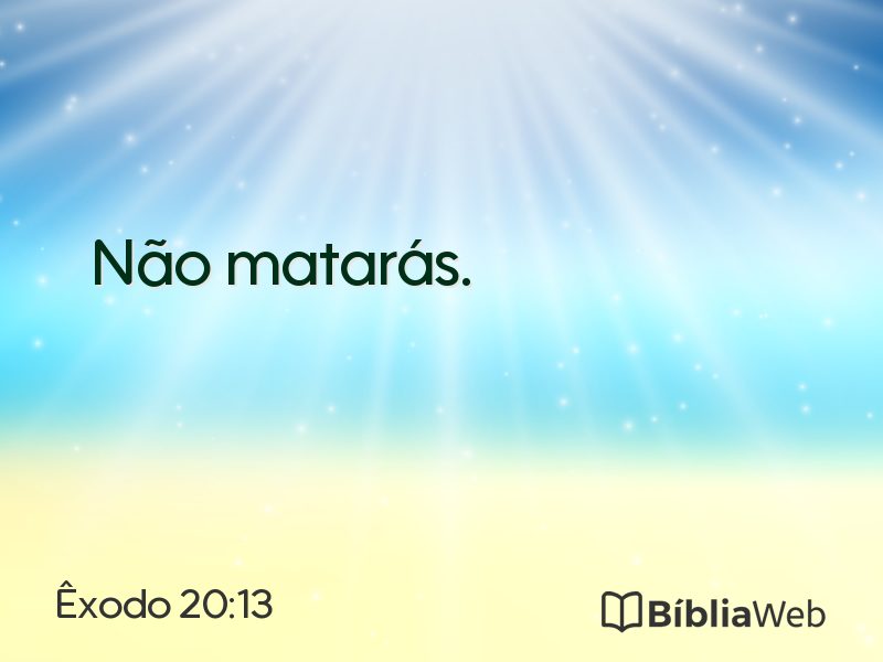Êxodo 20:13 em imagem para compartilhar