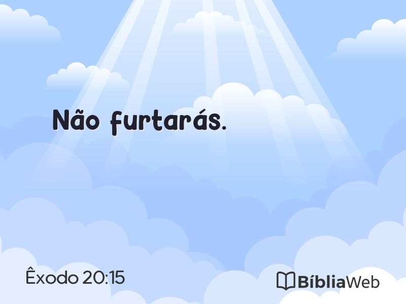 Êxodo 20:15 em imagem para compartilhar