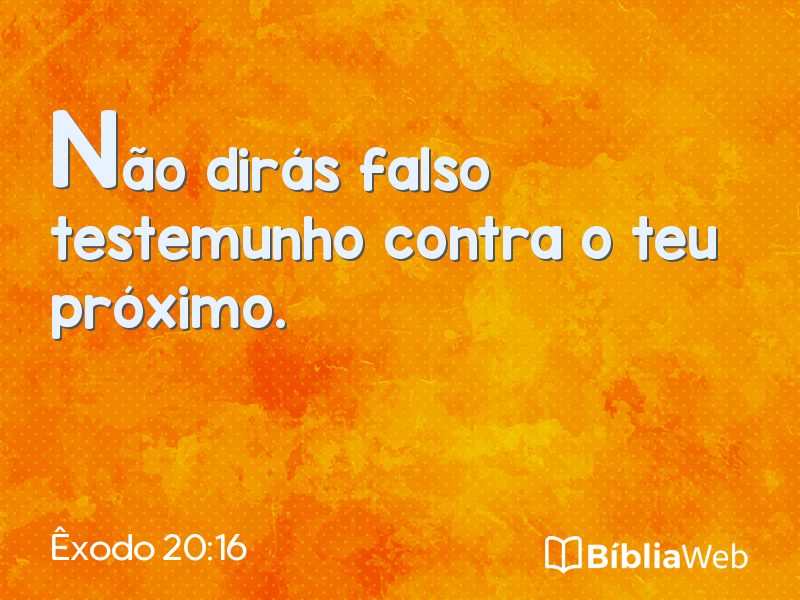 Êxodo 20:16 em imagem para compartilhar