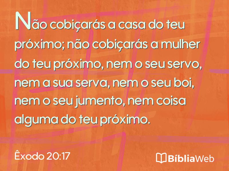 Êxodo 20:17 em imagem para compartilhar