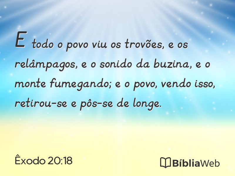 Êxodo 20:18 em imagem para compartilhar