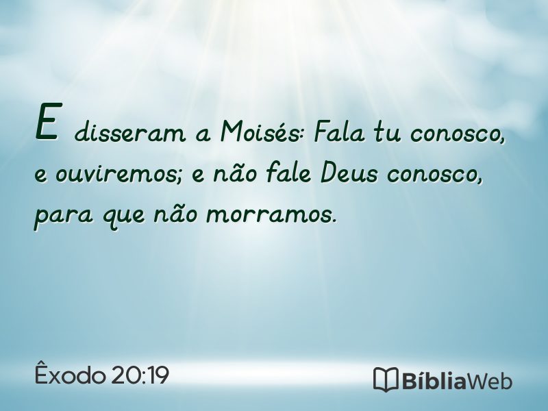 Êxodo 20:19 em imagem para compartilhar