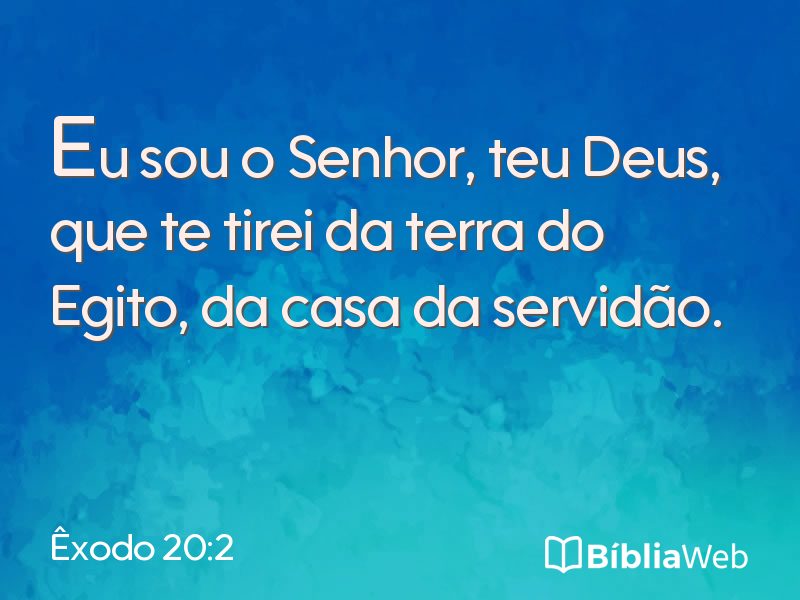 Êxodo 20:2 em imagem para compartilhar