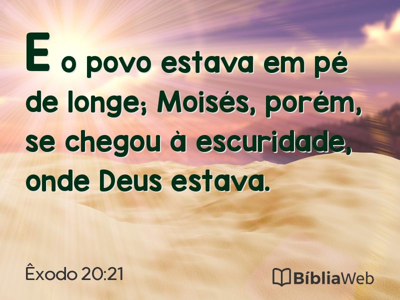 Êxodo 20:21 em imagem para compartilhar