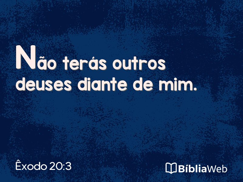 Êxodo 20:3 em imagem para compartilhar