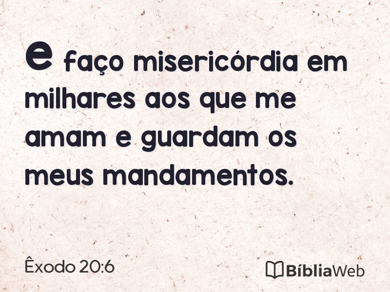 Êxodo 20:6 em imagem para compartilhar