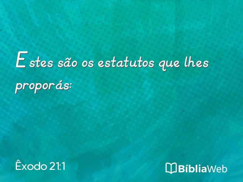 Êxodo 21:1 em imagem para compartilhar