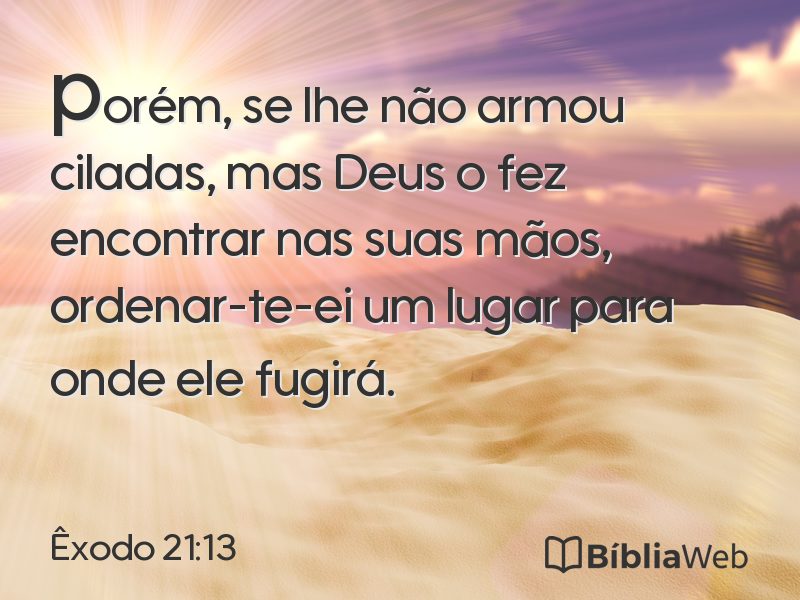 Êxodo 21:13 em imagem para compartilhar