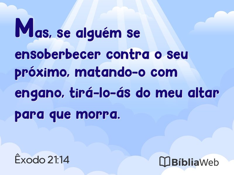 Êxodo 21:14 em imagem para compartilhar