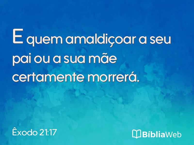 Êxodo 21:17 em imagem para compartilhar