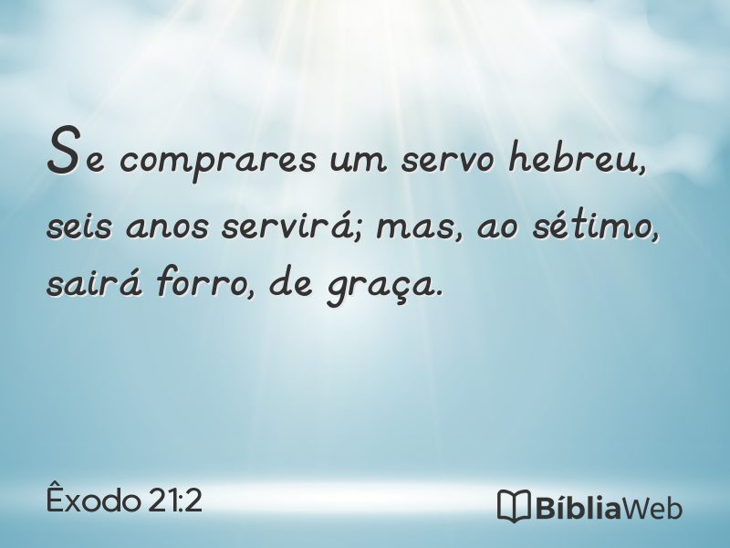 Êxodo 21:2 em imagem para compartilhar