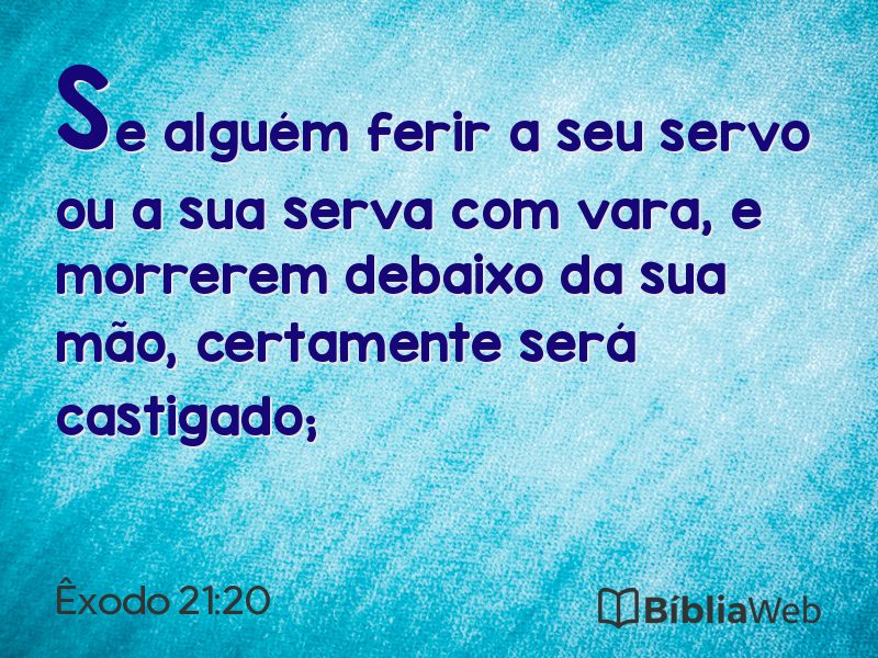 Êxodo 21:20 em imagem para compartilhar