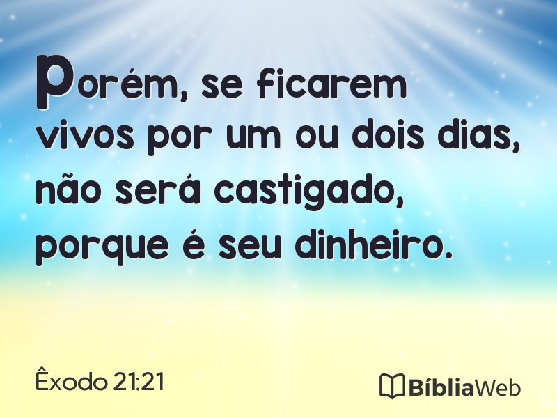 Êxodo 21:21 em imagem para compartilhar