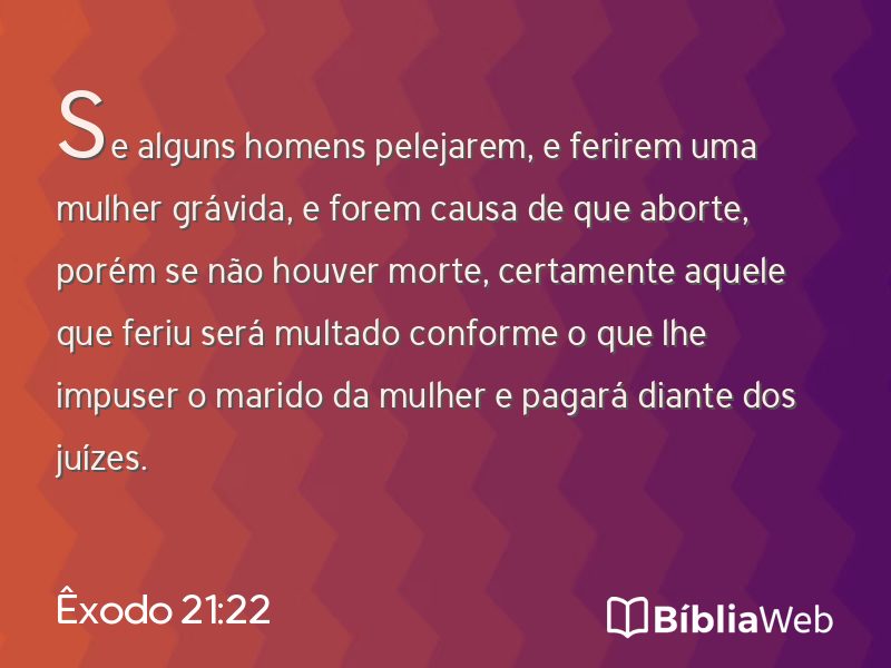 Êxodo 21:22 em imagem para compartilhar