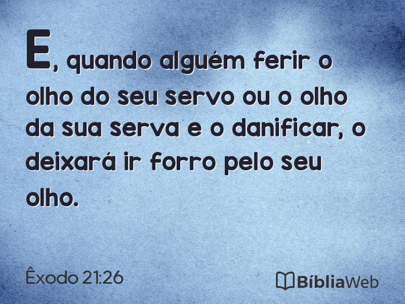 Êxodo 21:26 em imagem para compartilhar