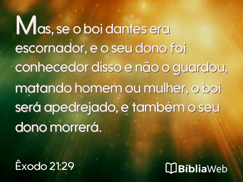 Êxodo 21:29 em imagem para compartilhar