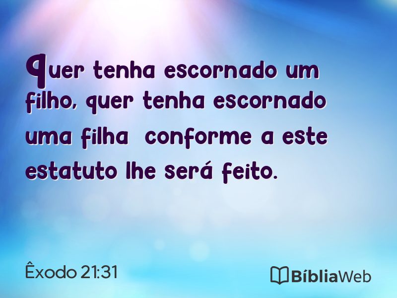 Êxodo 21:31 em imagem para compartilhar