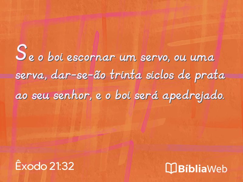 Êxodo 21:32 em imagem para compartilhar