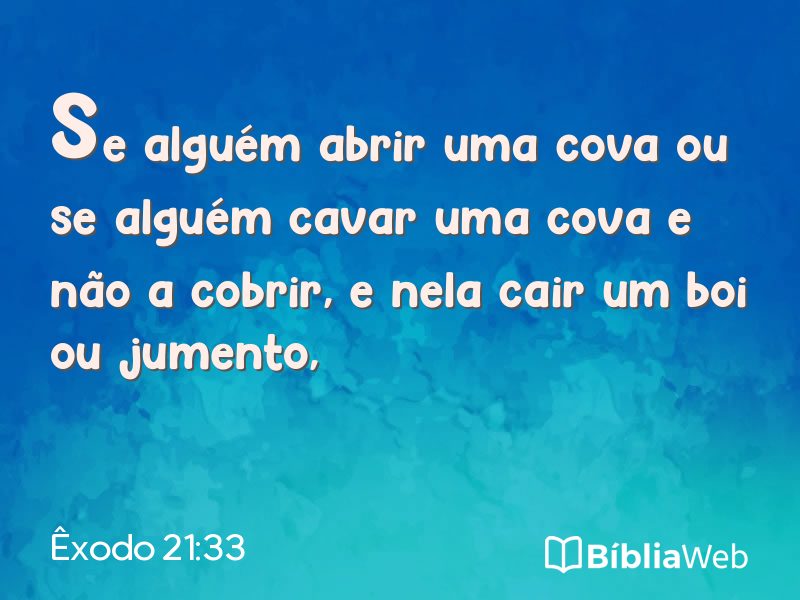 Êxodo 21:33 em imagem para compartilhar