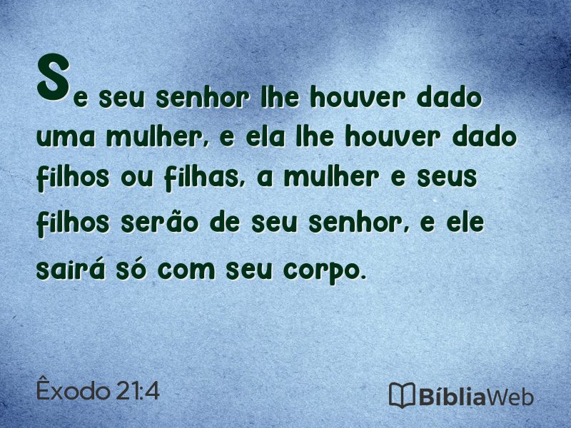 Êxodo 21:4 em imagem para compartilhar