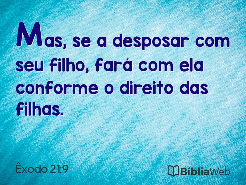 Êxodo 21:9 em imagem para compartilhar