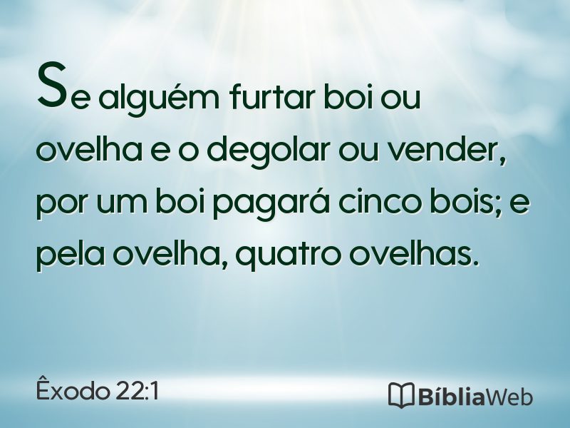 Êxodo 22:1 em imagem para compartilhar