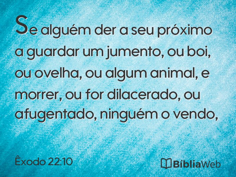 Êxodo 22:10 em imagem para compartilhar