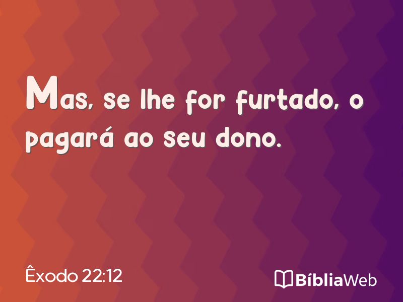 Êxodo 22:12 em imagem para compartilhar