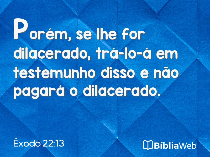 Êxodo 22:13 em imagem para compartilhar