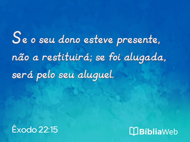 Êxodo 22:15 em imagem para compartilhar