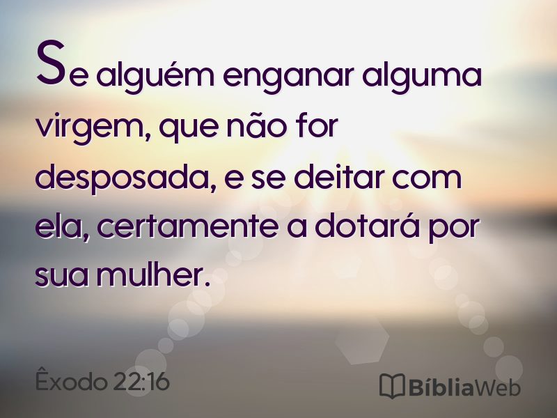 Êxodo 22:16 em imagem para compartilhar