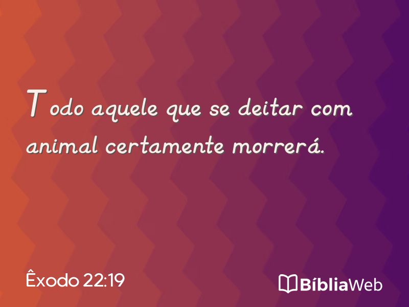 Êxodo 22:19 em imagem para compartilhar