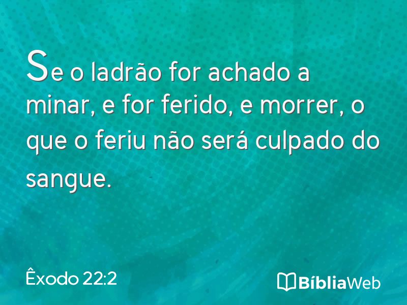 Êxodo 22:2 em imagem para compartilhar