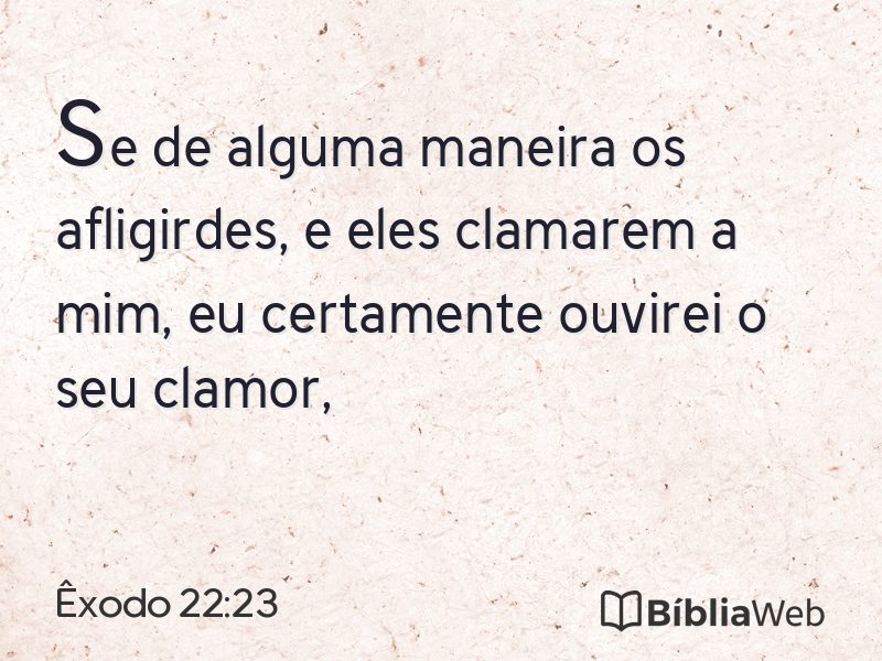 Êxodo 22:23 em imagem para compartilhar