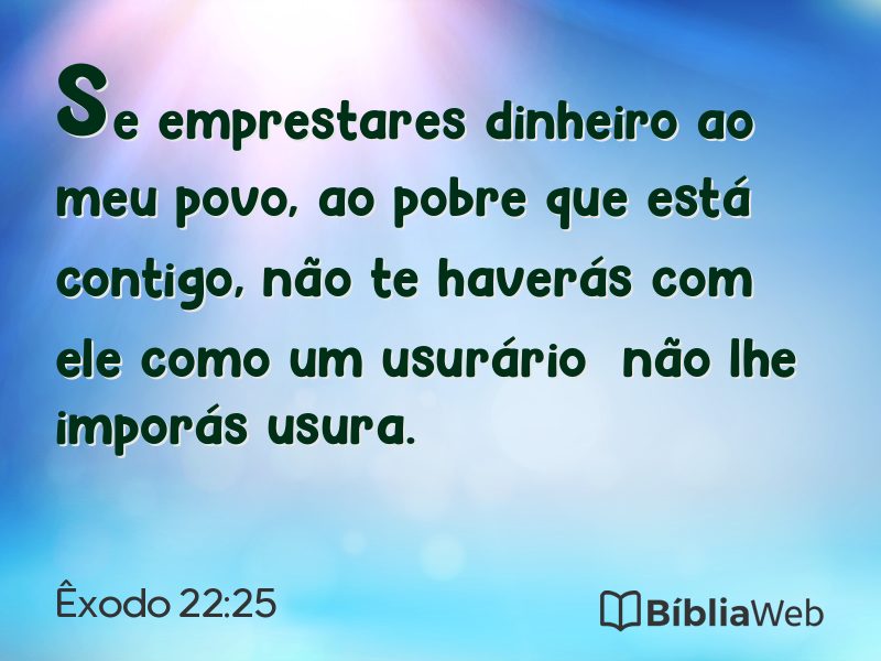 Êxodo 22:25 em imagem para compartilhar