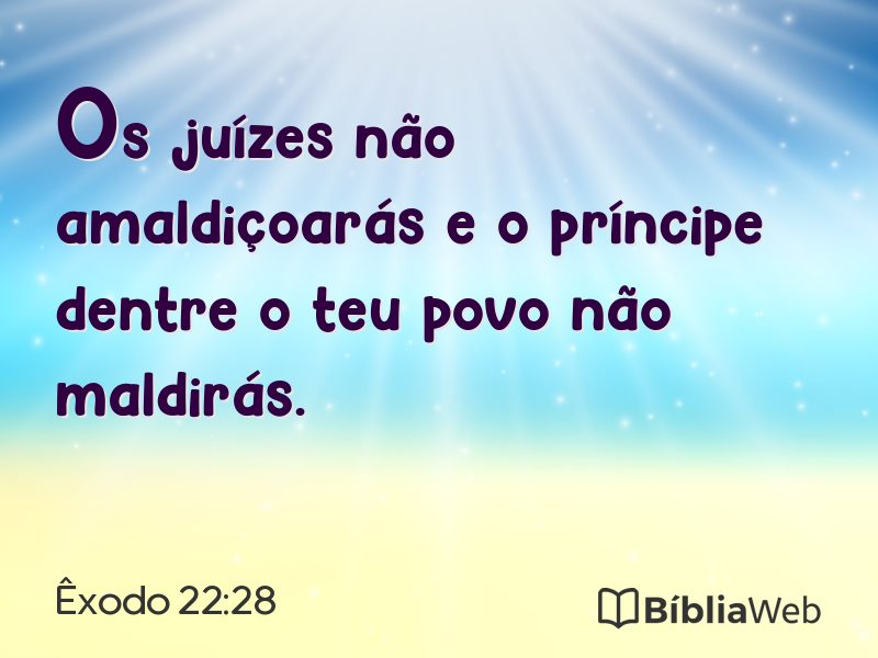 Êxodo 22:28 em imagem para compartilhar