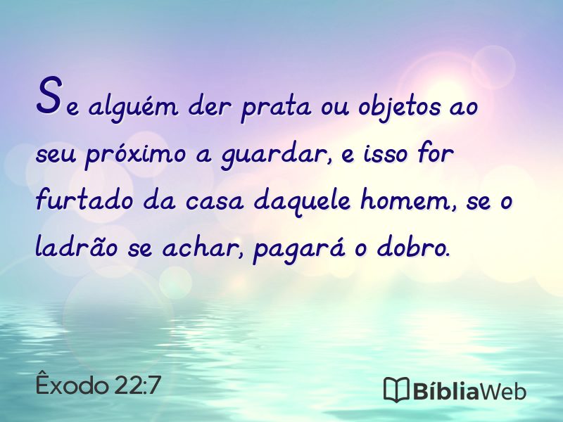 Êxodo 22:7 em imagem para compartilhar