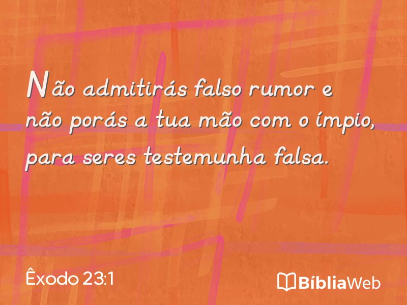 Êxodo 23:1 em imagem para compartilhar