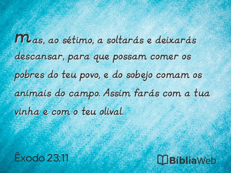 Êxodo 23:11 em imagem para compartilhar