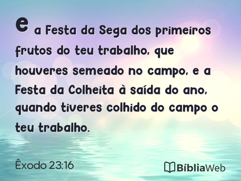 Êxodo 23:16 em imagem para compartilhar