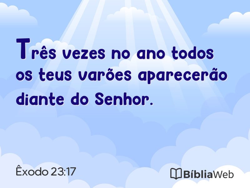 Êxodo 23:17 em imagem para compartilhar