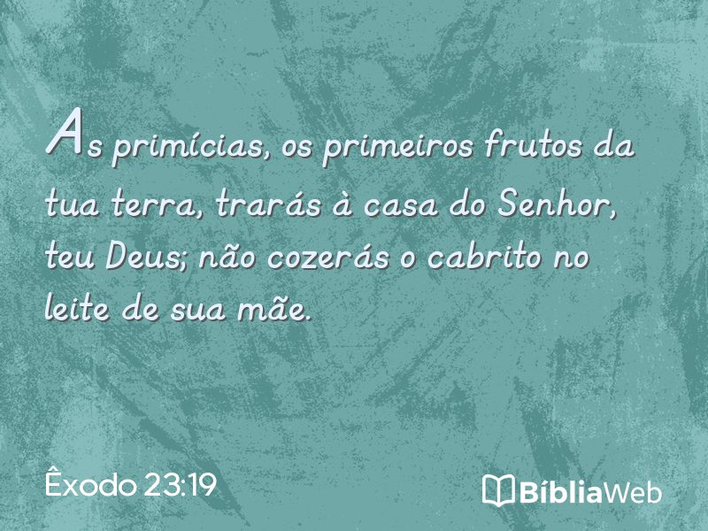 Êxodo 23:19 em imagem para compartilhar