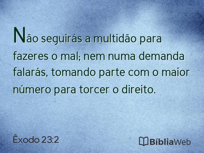 Êxodo 23:2 em imagem para compartilhar