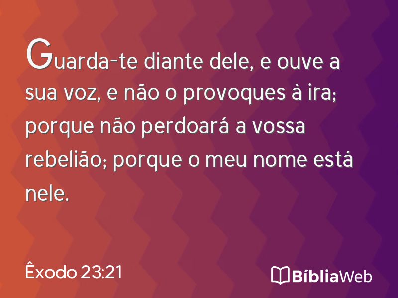 Êxodo 23:21 em imagem para compartilhar