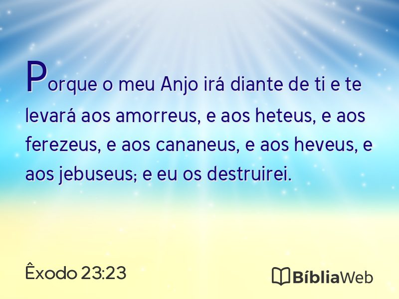 Êxodo 23:23 em imagem para compartilhar