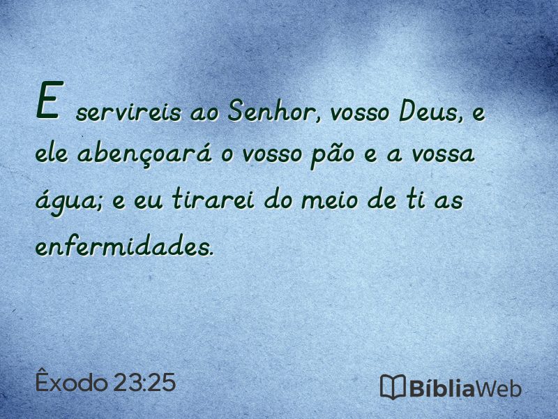 Êxodo 23:25 em imagem para compartilhar